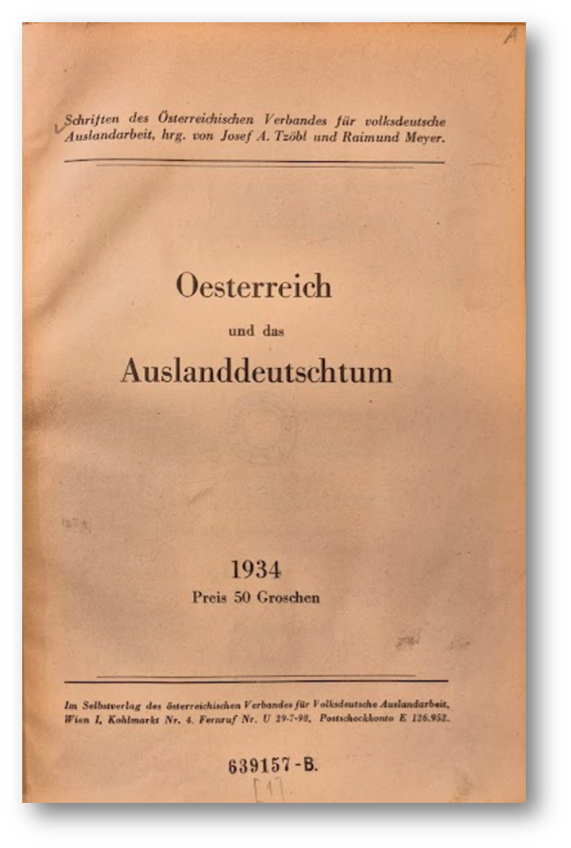 Oesterreich und das Auslandsdeutschtum