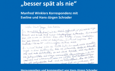 Neue Rezension zu „‚besser spät als nie‘. Manfred Winklers Korrespondenz mit Eveline und Hans-Jürgen Schrader“ erschienen