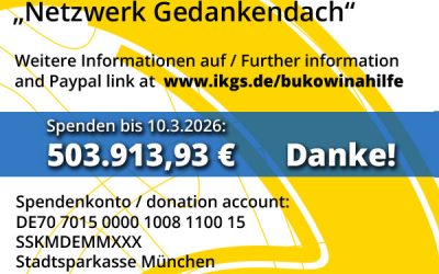 Spenden für die Bukowina: Halbmillionenmarke geknackt